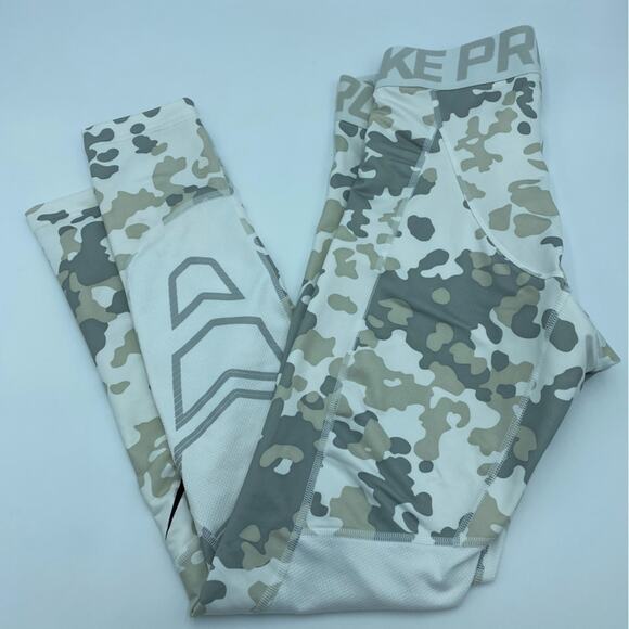 Nike Other - Nike Pro Leggings Men’s Large Athletic Performance Green Camo Pants Workout